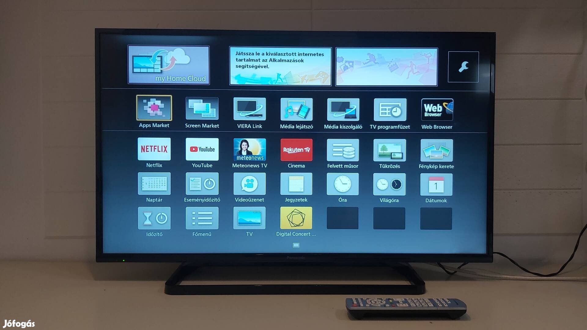 Panasonic 100cm-es,wifis,smart,full-HD LED tv jó állapotban eladó