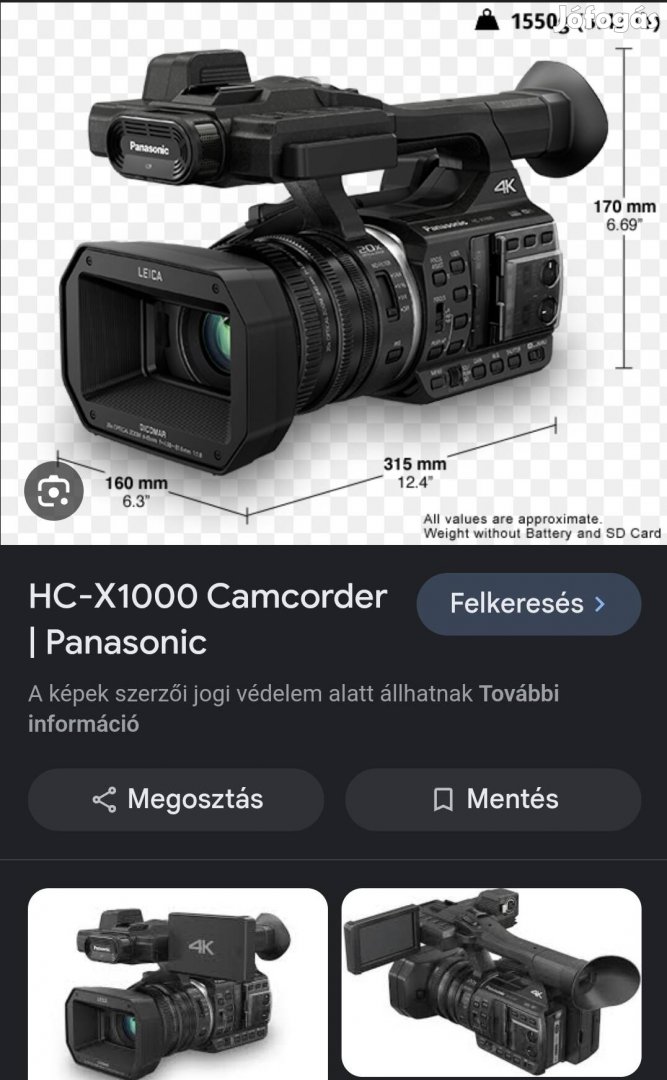 Panasonic 4k UHD kamera Hcx 1000 