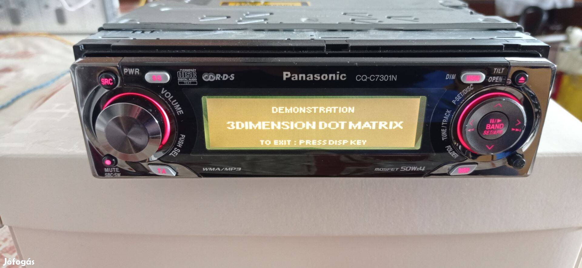 Panasonic CQ-C7301N rádió, MP3 CD lejátszó, AUX bemenet