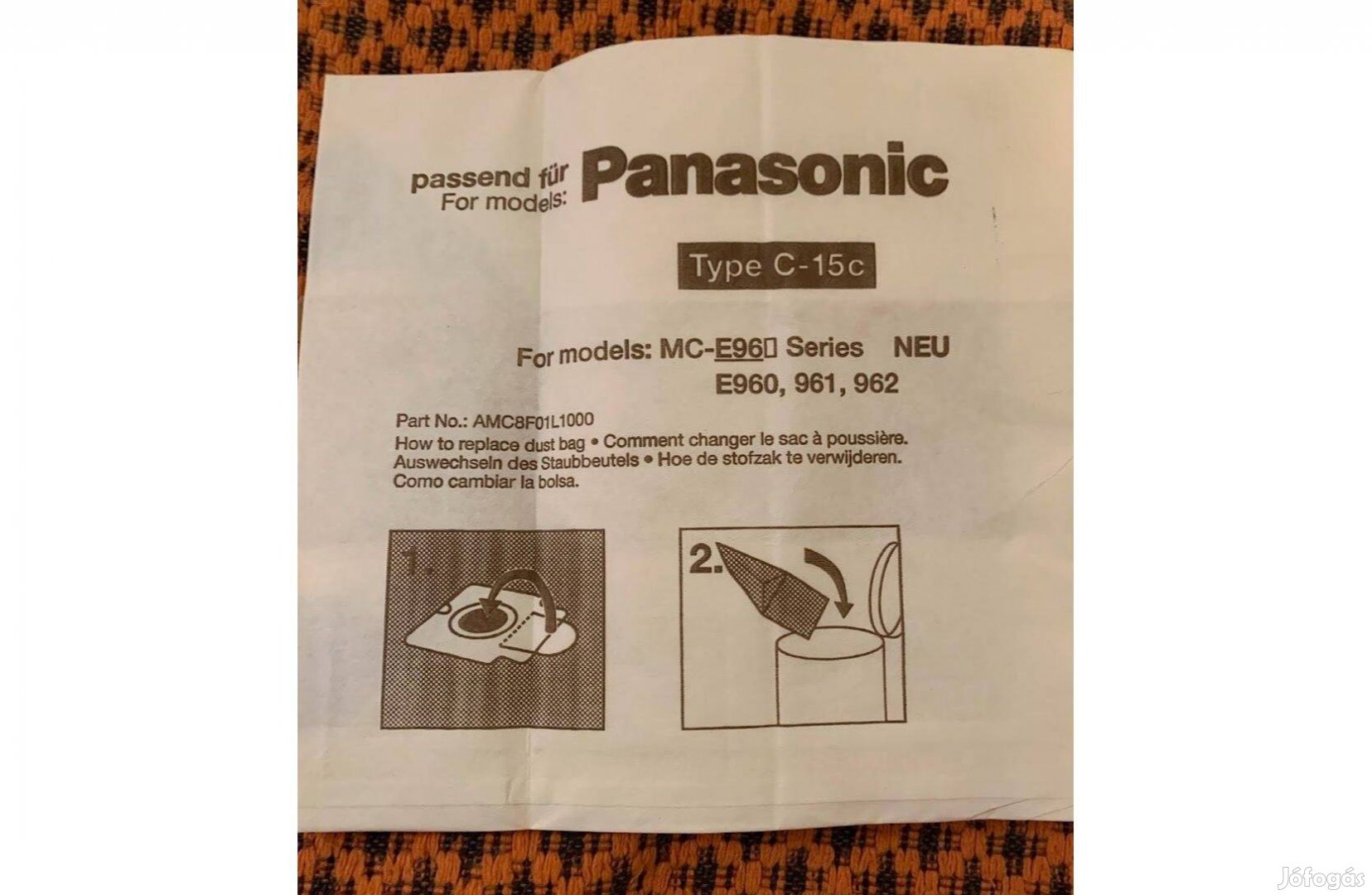 Panasonic C-15 c porzsák 7 db