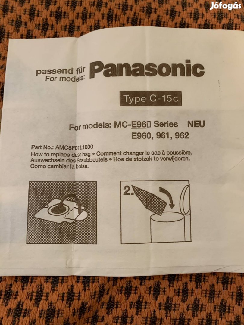 Panasonic C-15 c porzsák 7 db