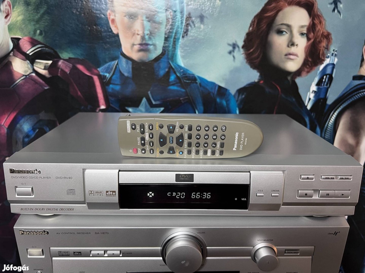 Panasonic DVD-RV40 + gyári táv!