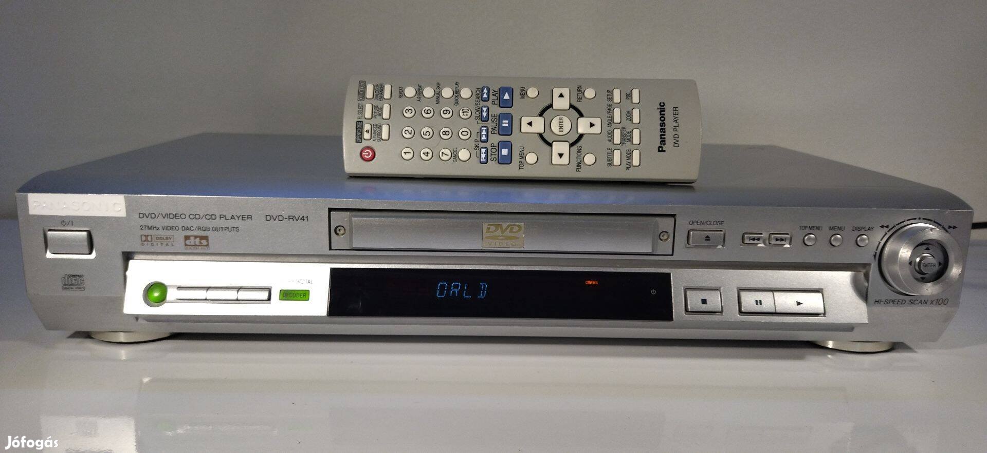 Panasonic DVD-RV41 DVD VCD CD MP3 JPEG DVD Lejátszó HDMI