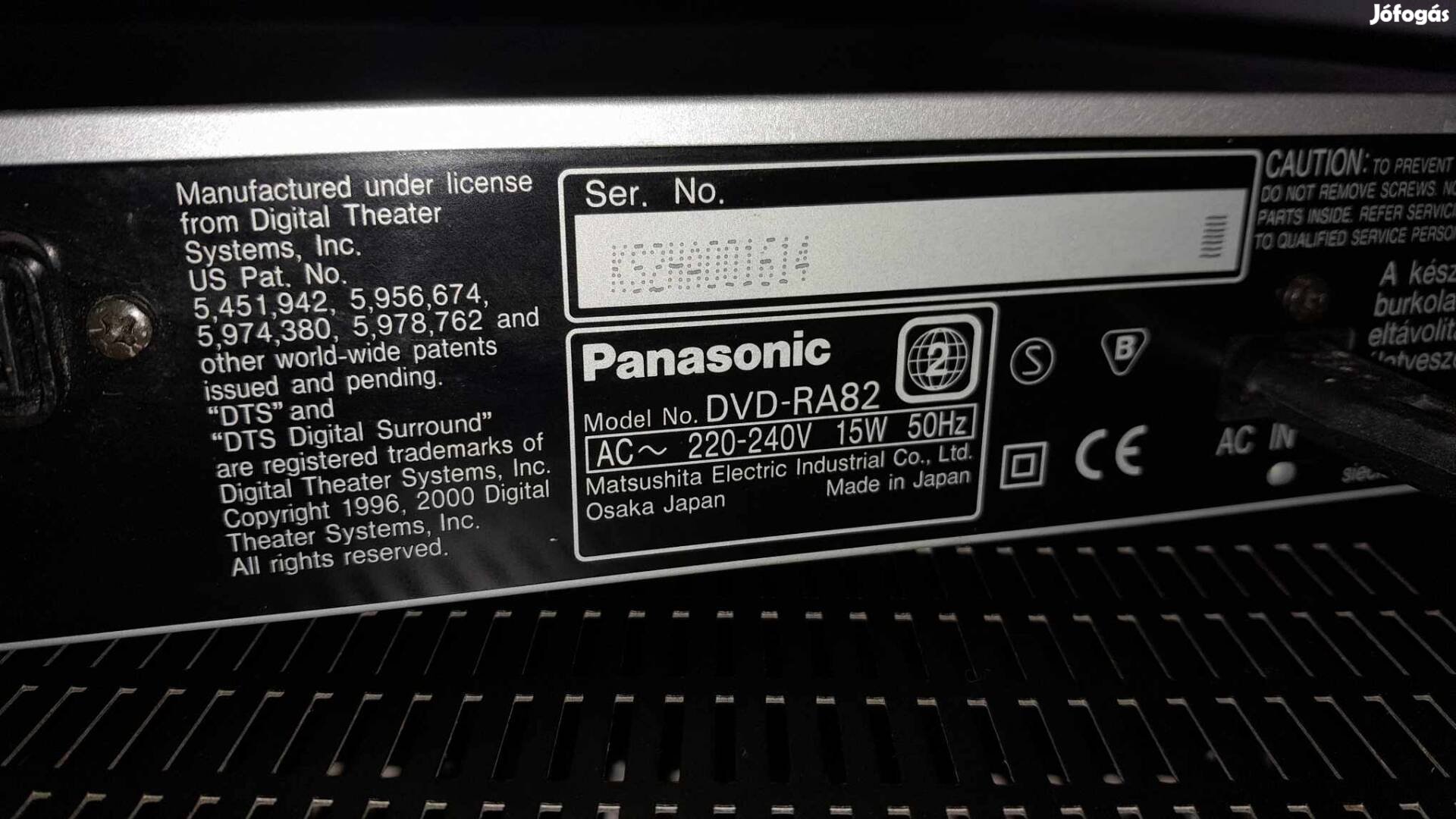 Panasonic DVD lejátszó