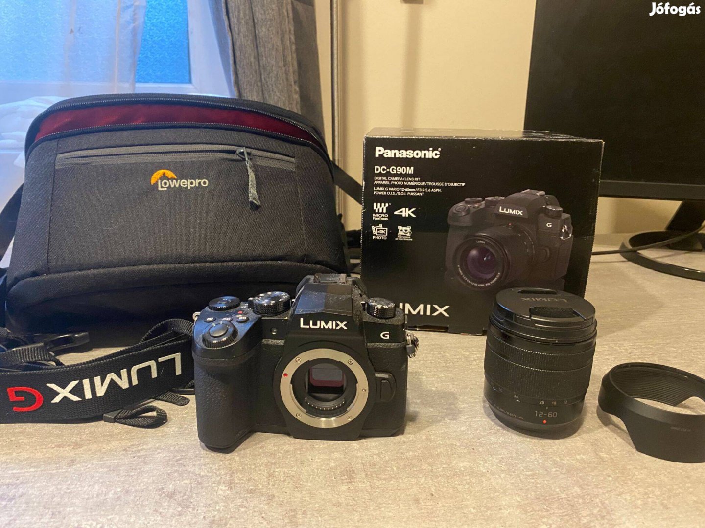 Panasonic G90M + Objektív + 128GB Sdxc + Minden eredeti tartozékok