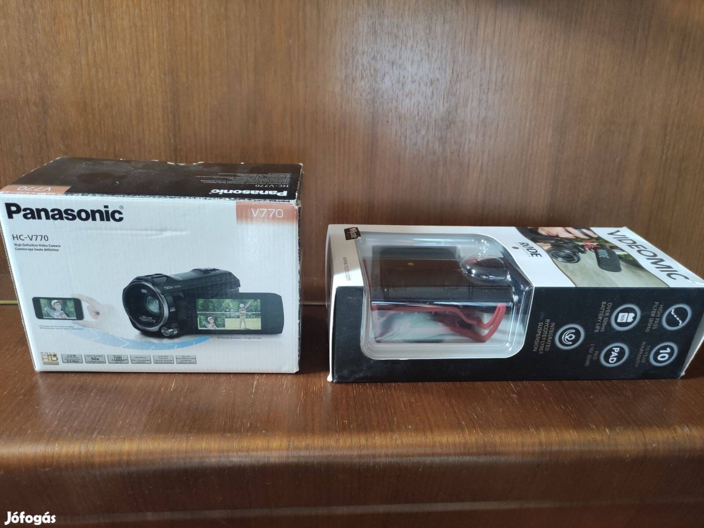 Panasonic HC-V770 kamera és mikrofon
