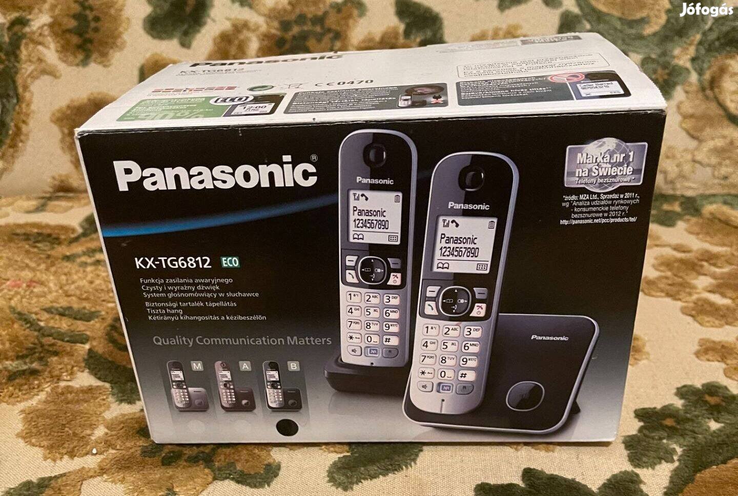 Panasonic Kx-TG6812 keveset használt vezeték nélküli telefon eladó