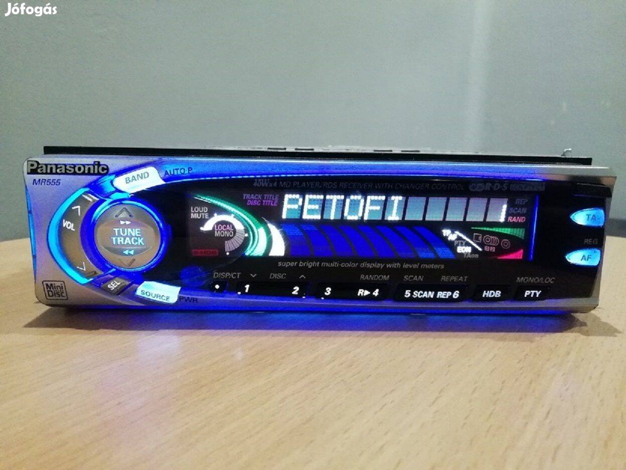 Panasonic MD minidisc autórádió rádió fejegység