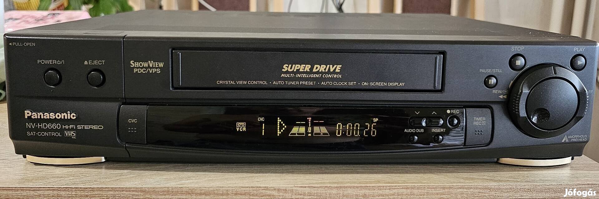 Panasonic NV-HD660 HI-Fi Stereo video, vhs lejátszó 