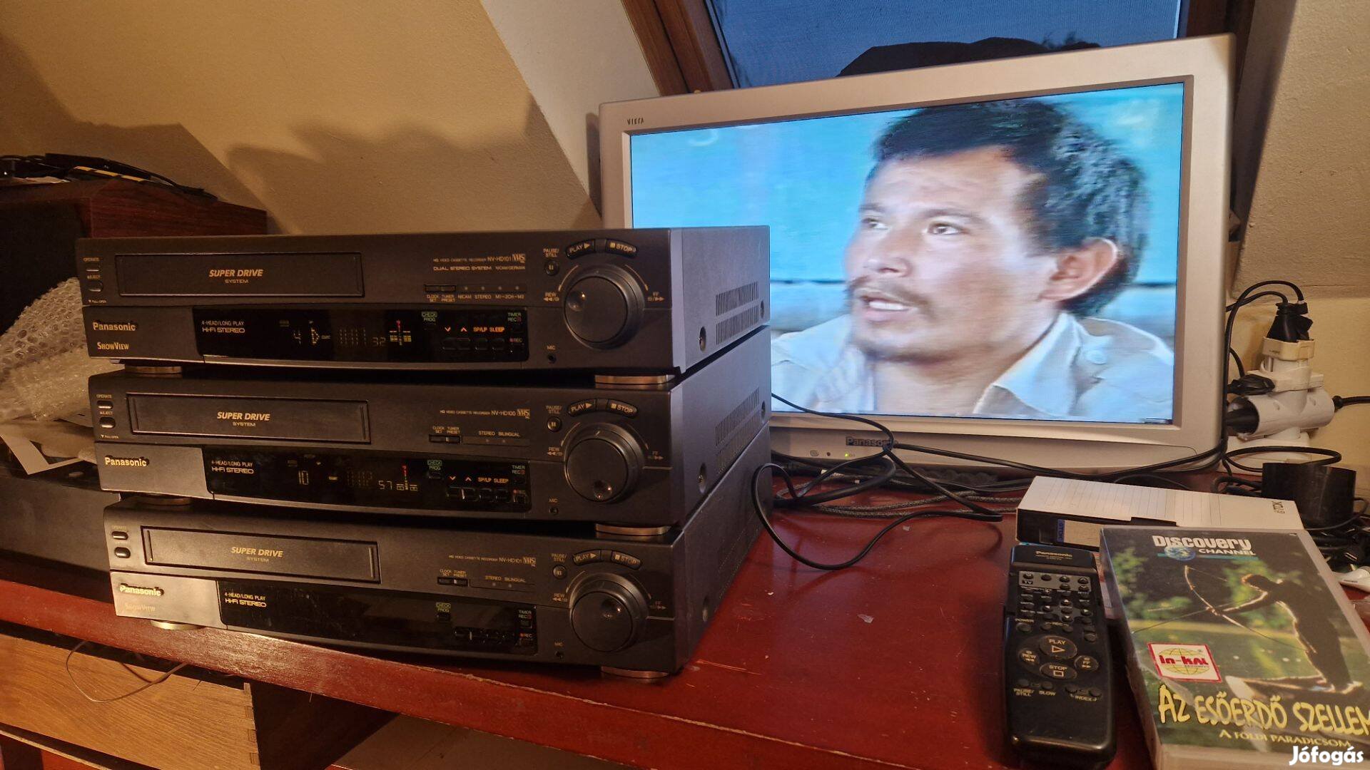 Panasonic NV HD 100 101 HiFi 3x vhs video videomagnó videolejátszó