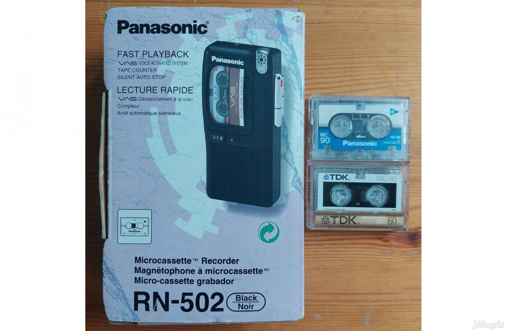 Panasonic RN-502 Microcassette Diktafon Walkman Kazettás MAGNÓ