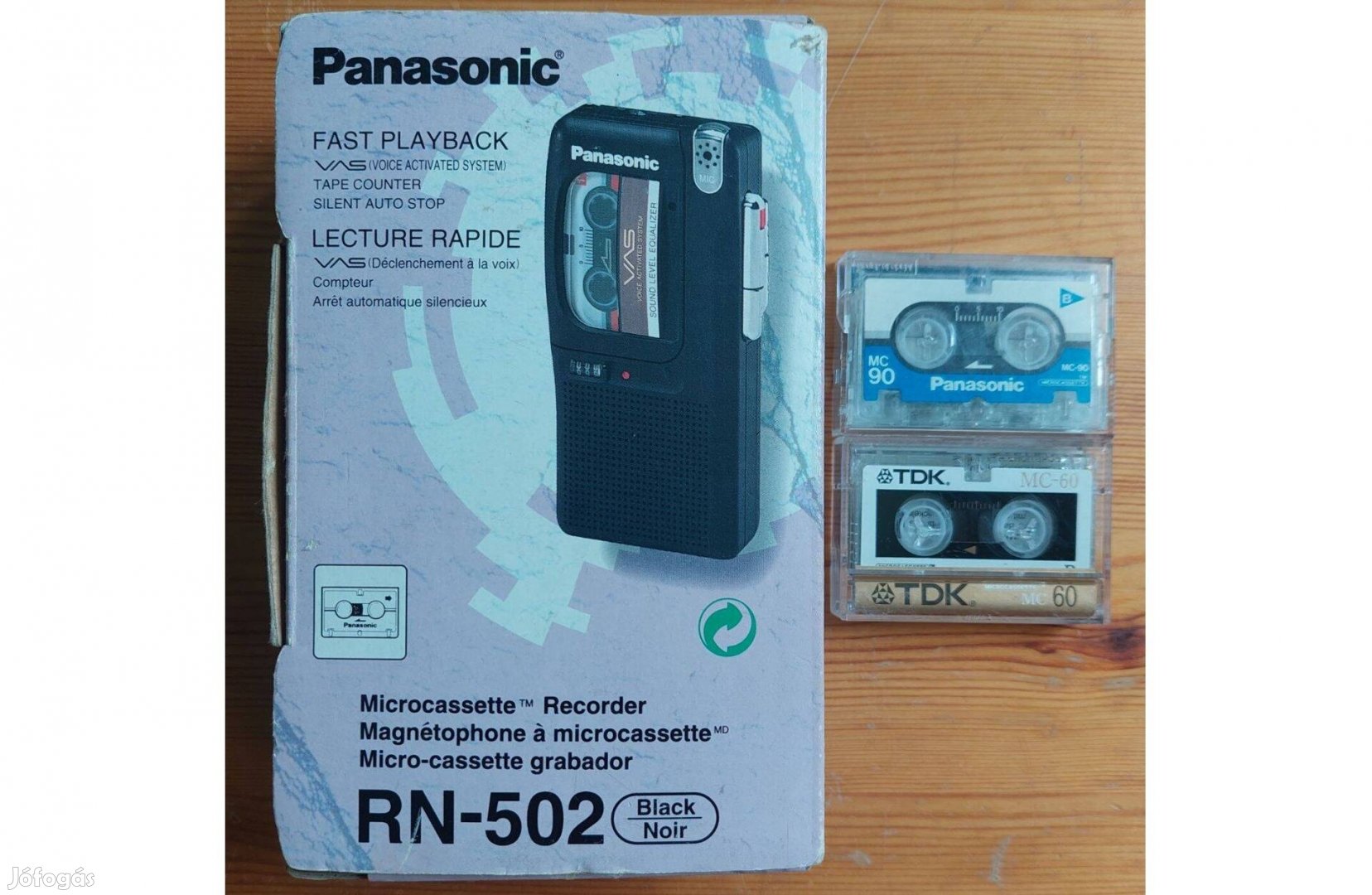 Panasonic RN-502 Microcassette Diktafon Walkman Mini Kazettás MAGNÓ