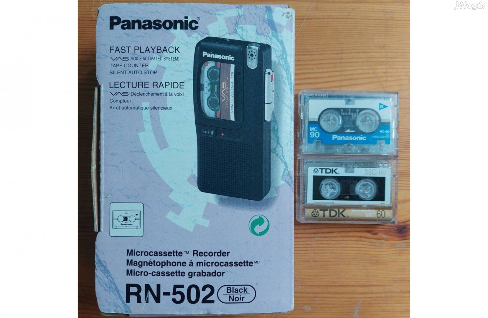 Panasonic RN-502 Microcassette Diktafon Walkman Mini Kazettás MAGNÓ