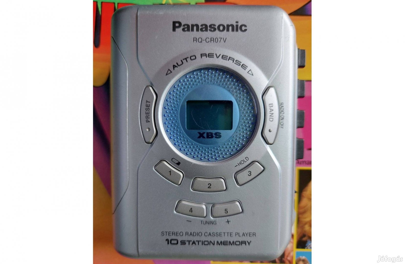 Panasonic RQ-CR07V ODA-Vissza Játszó Rádió Walkman Kazettás MAGNÓ