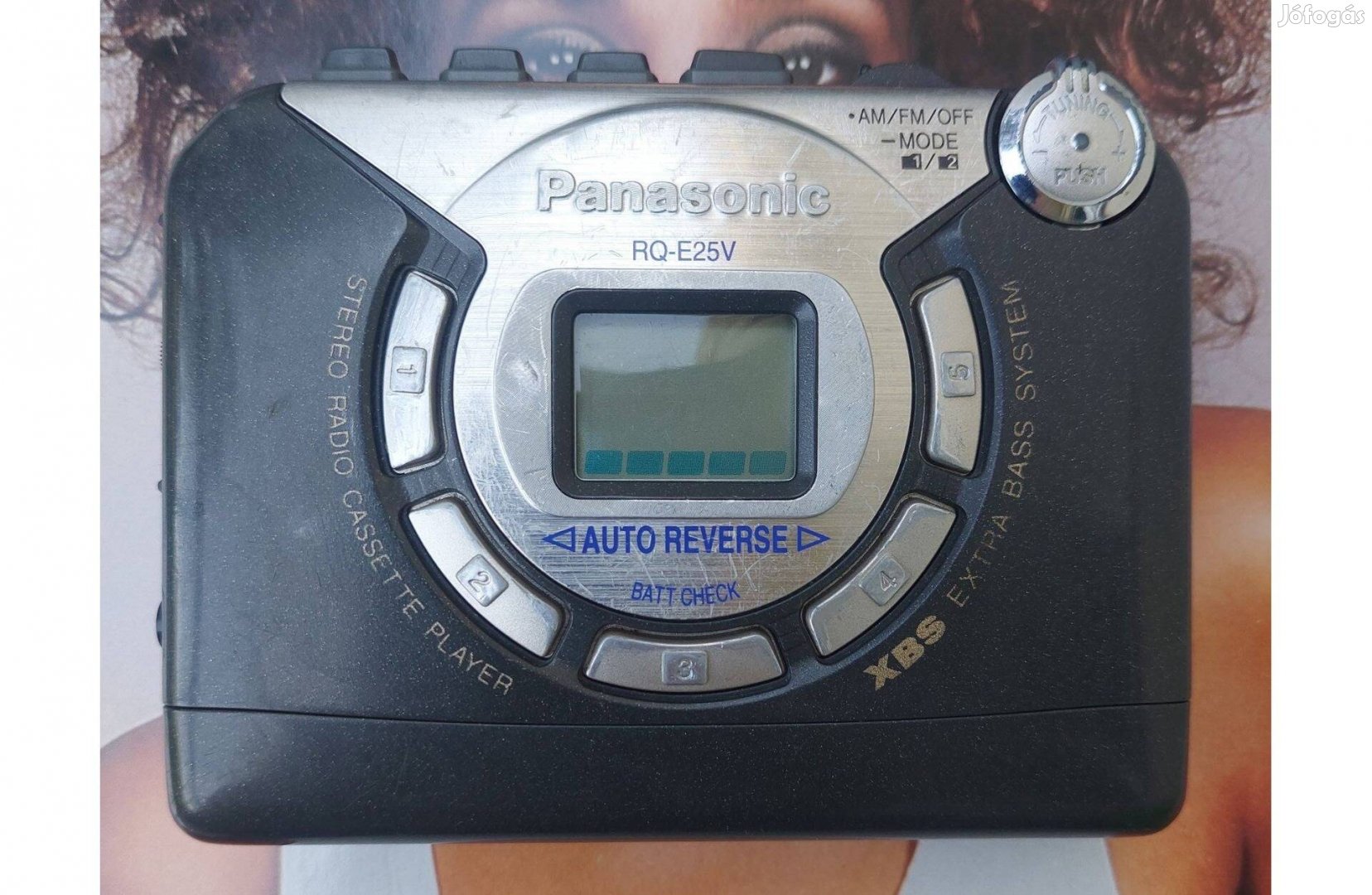 Panasonic RQ-E25V Rádió FM/AM ODA-Vissza Játszó Walkman Kazettás MAGNÓ