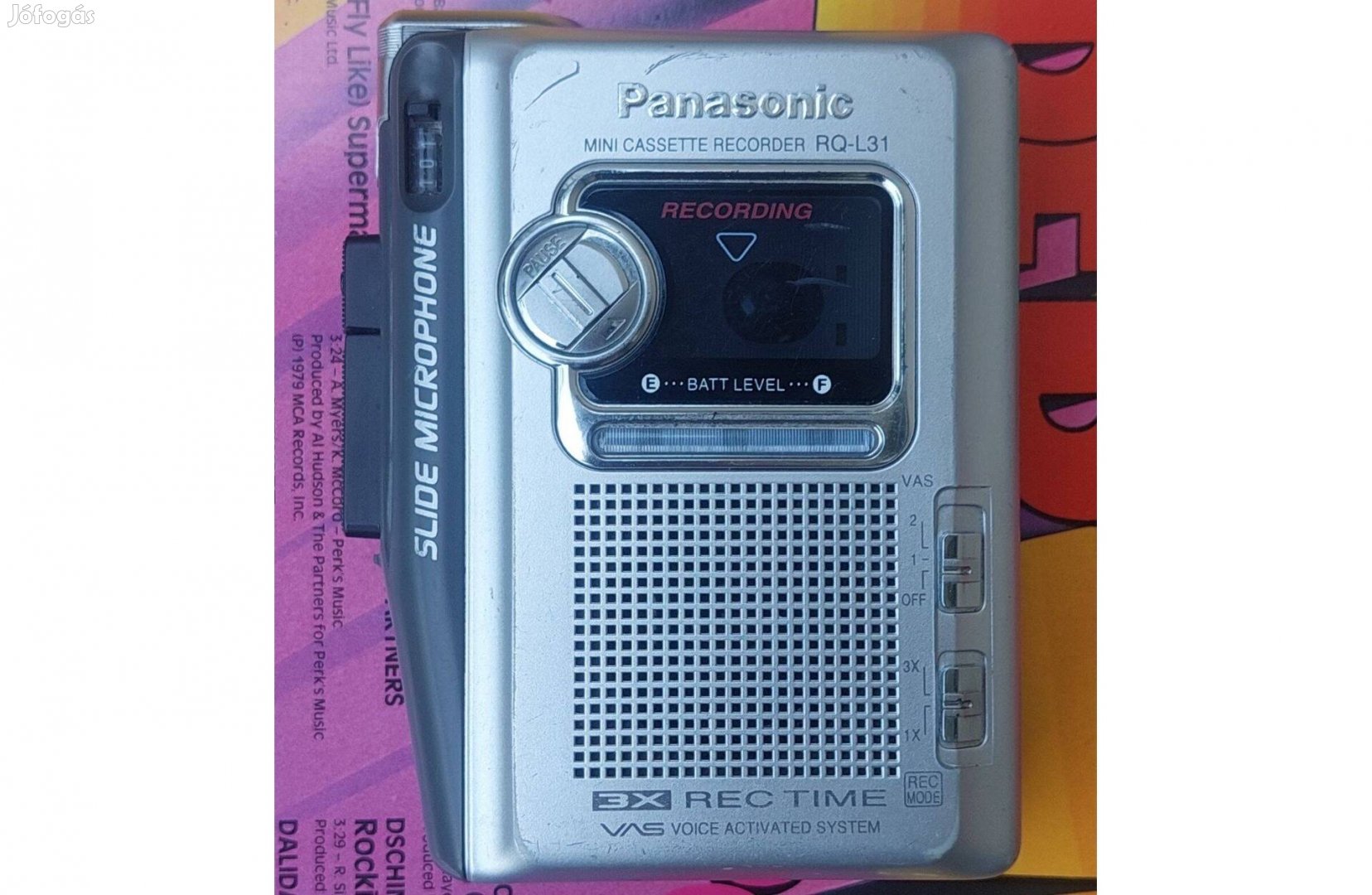 Panasonic RQ-L32 Diktafon Walkman Kazettás MAGNÓ (3 x Felvételi Idő)