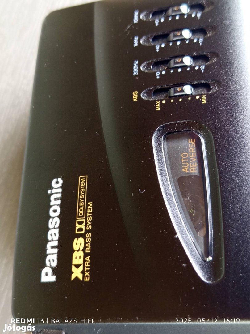 Panasonic RQ- P 166 oda-visszajátszós equalizeres walkman 