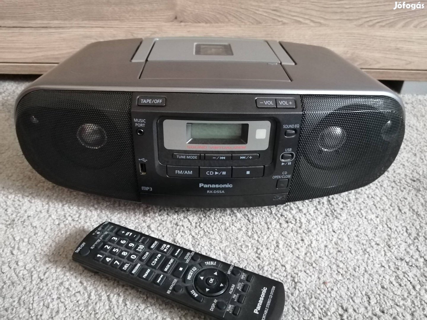 Panasonic RX-D55A hordozható, CD-s rádiómagnó eladó