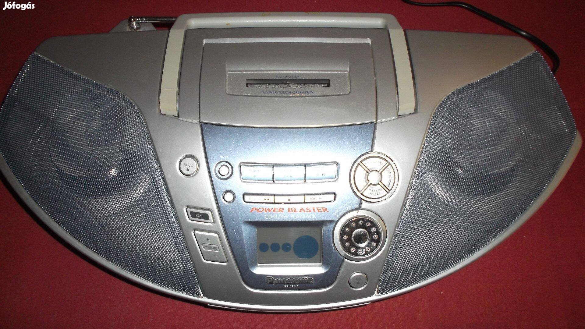 Panasonic RX-Es27 cd - s Boombox hordozható rádió magnó rádiós magnó