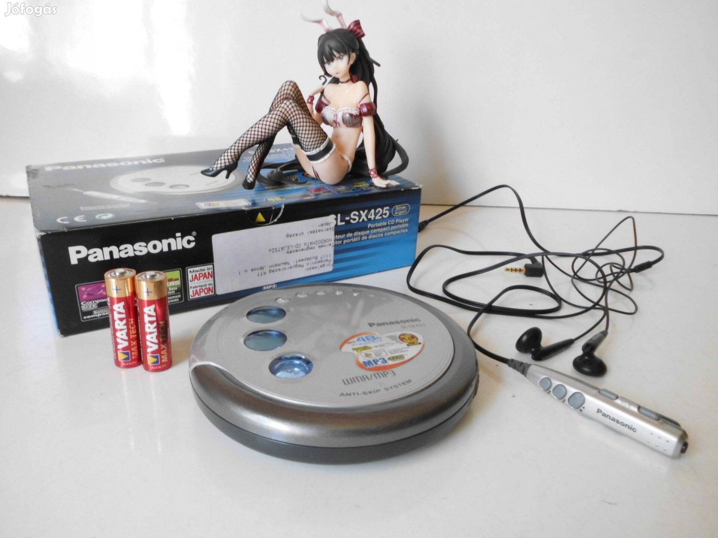 Panasonic SL-SX425 discman MP3, távvezérlővel és fülhallgatóval