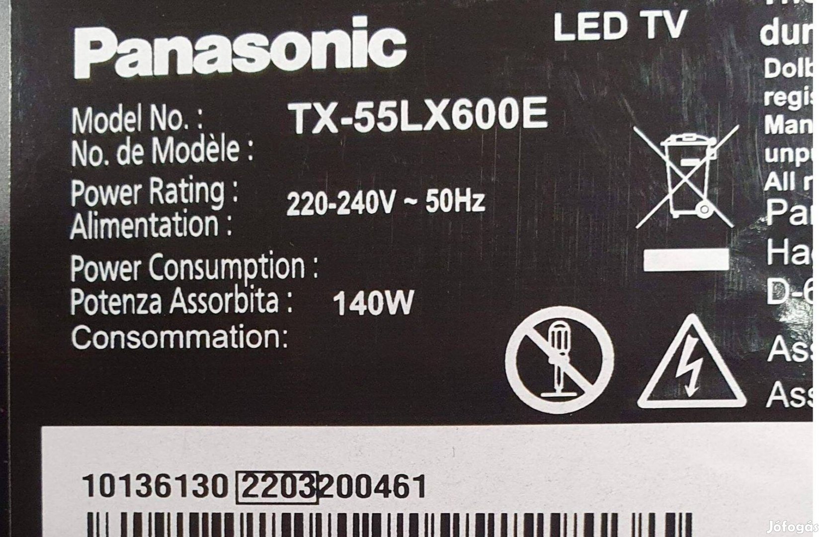 Panasonic TX-55LX600E 4K UHD Smart android LED tv