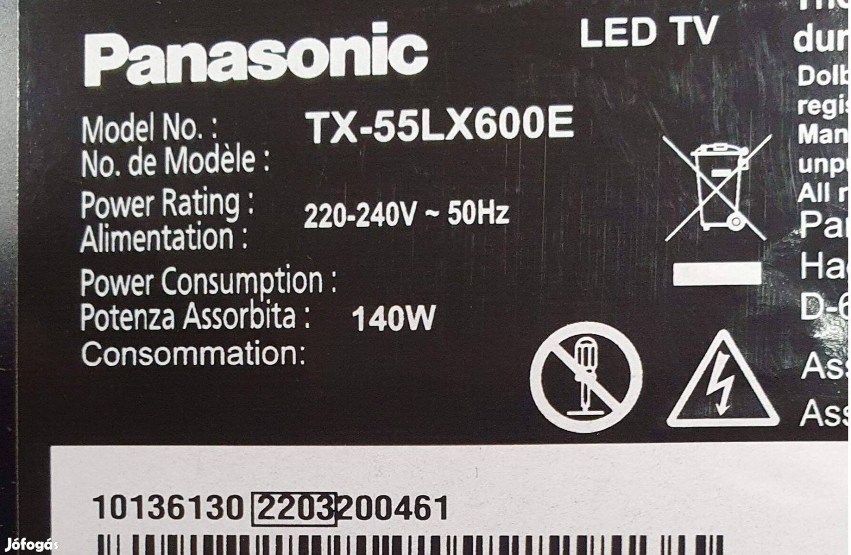 Panasonic TX-55LX600E 4K UHD Smart android LED tv