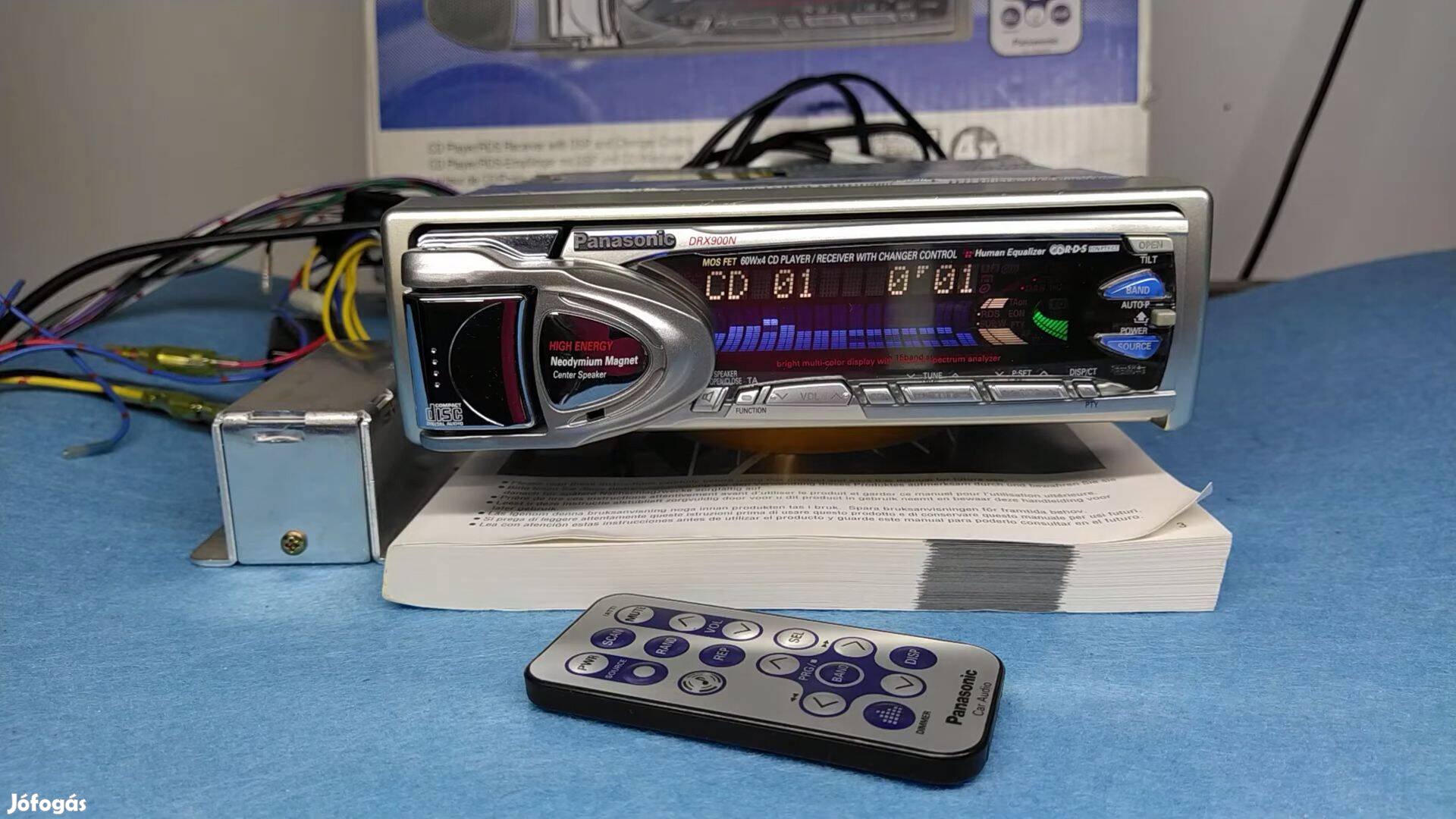 Panasonic cq-drx900n autó rádió cd lejátszó csúcsmodell mosfet 4 x 60