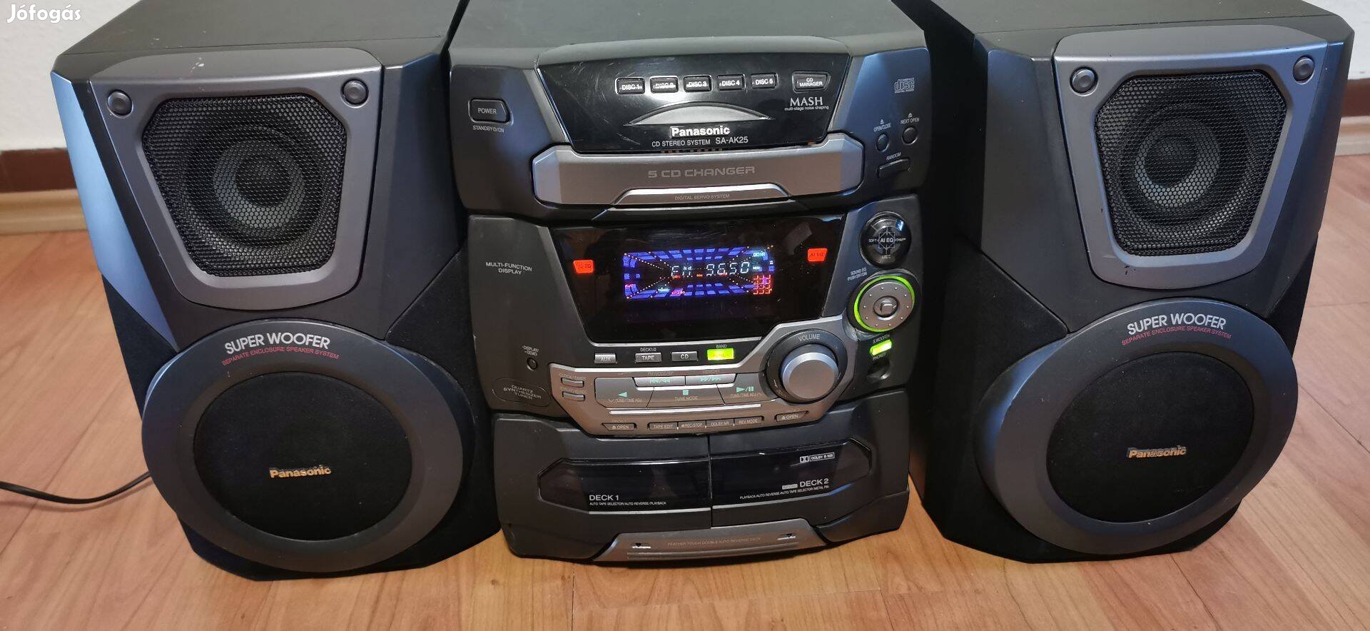 Panasonic hifi minihifi hifitorony SA-AK25 cd nincs