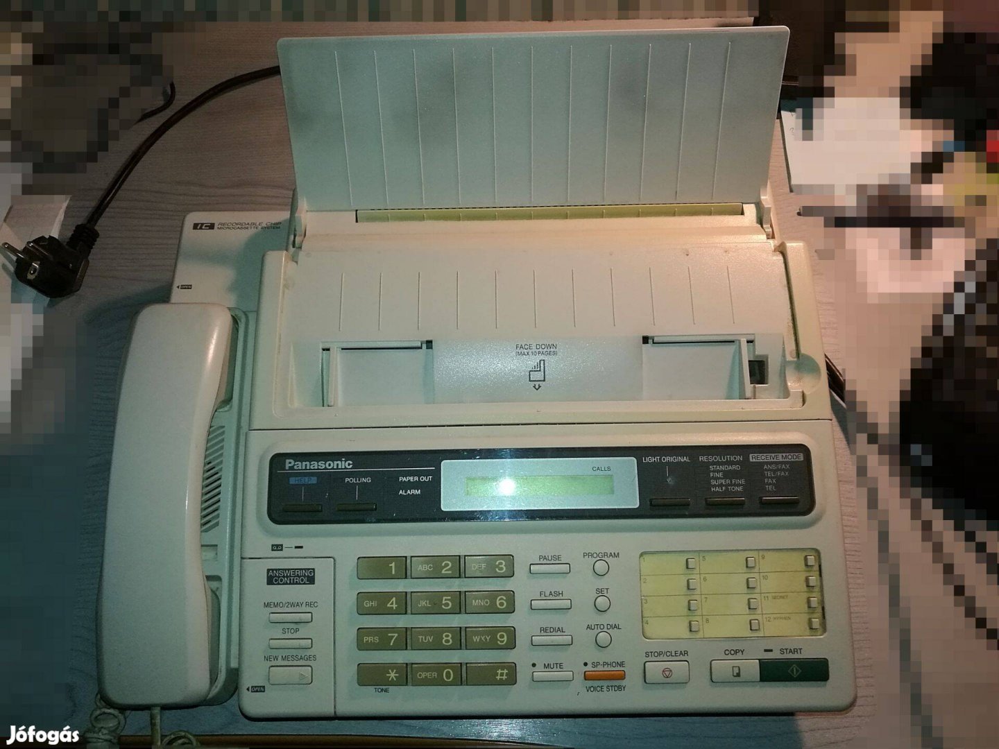 Panasonic hőpapiros fax és üzenetrögzítő