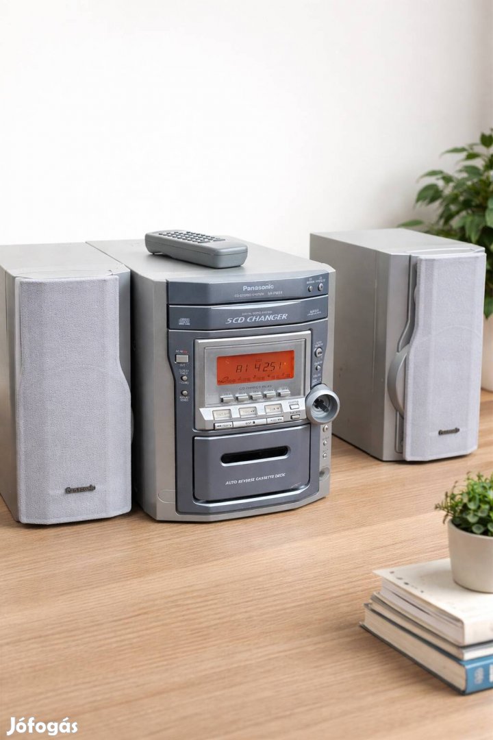 Panasonic mini hifi torony SA-PM11 hangfalak CD changer,