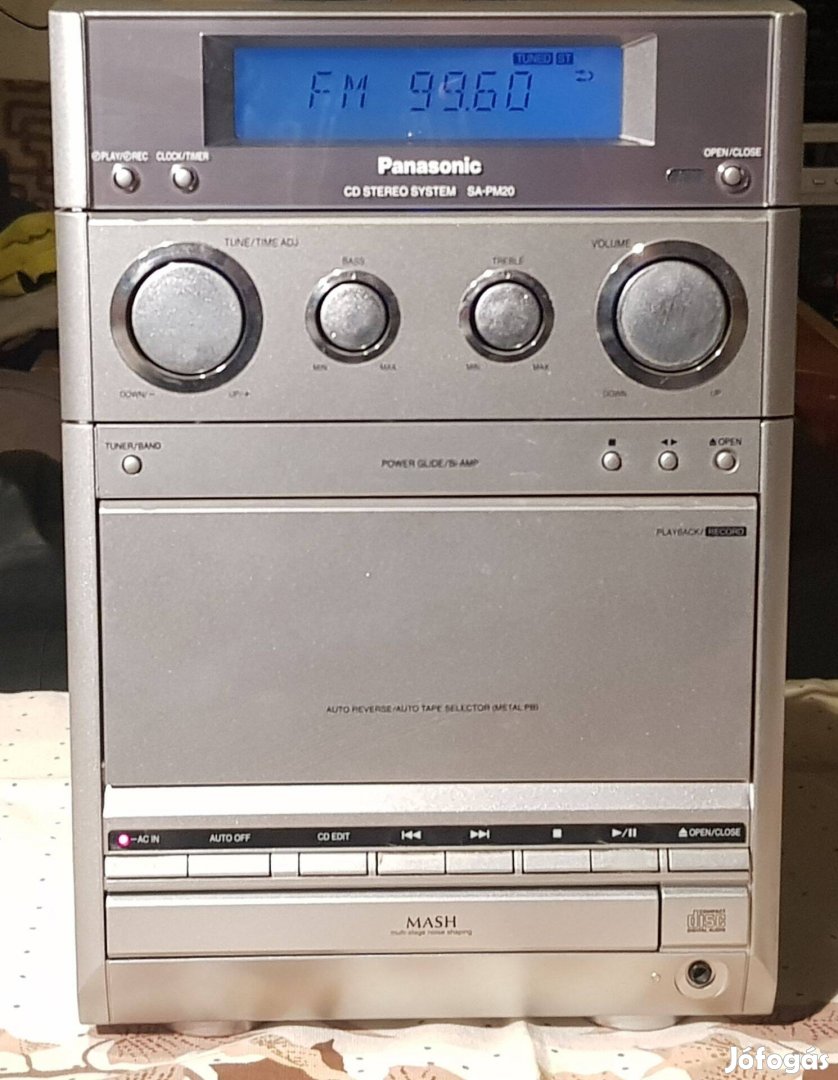 Panasonic nagyteljesítményű hifi rádió tuner, aux f4