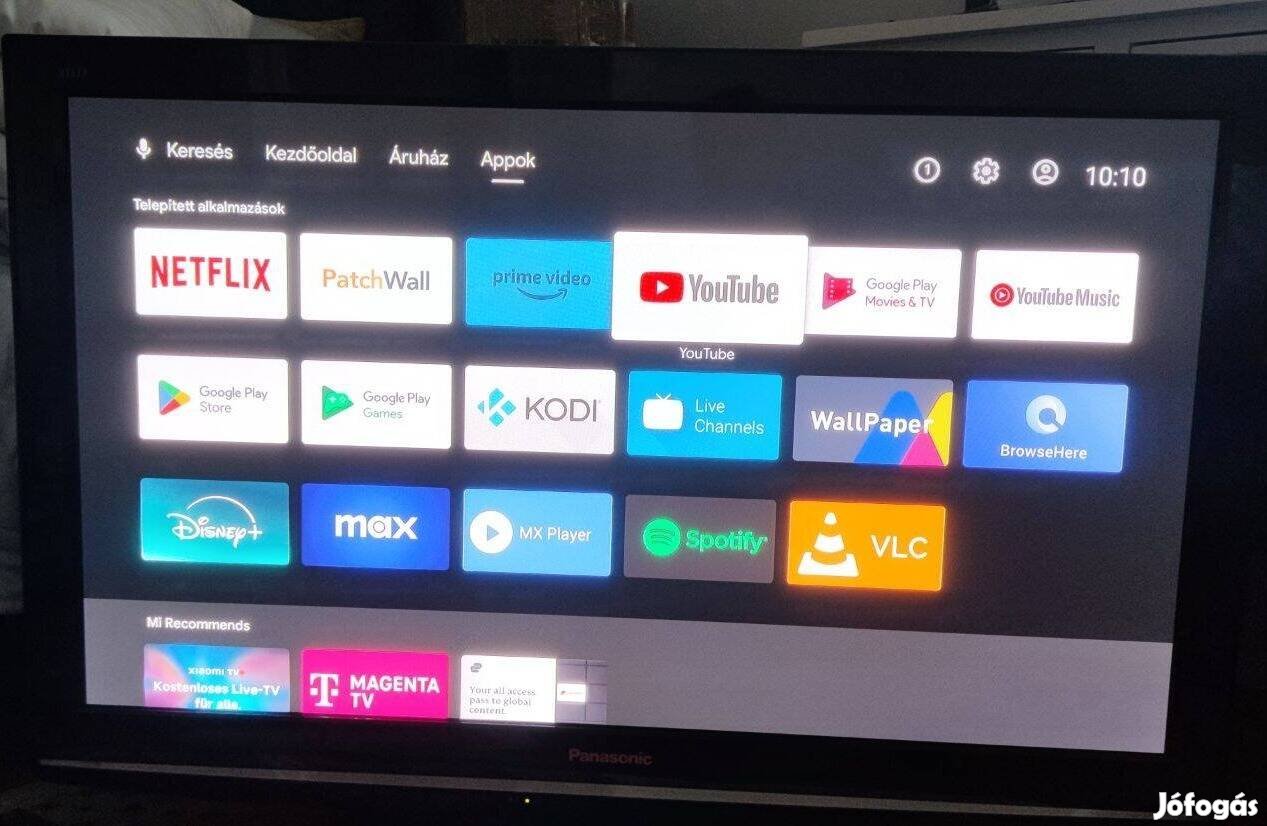 Panasonic txp42s10 E FHD plazma tv, xiaomii okosító eszközzel