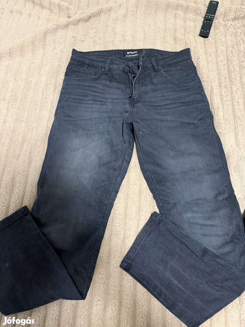 Pando Moto fekete slim férfi nadrág