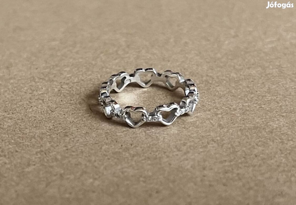 Pandora 925 Sterling ezüst szív gyűrű