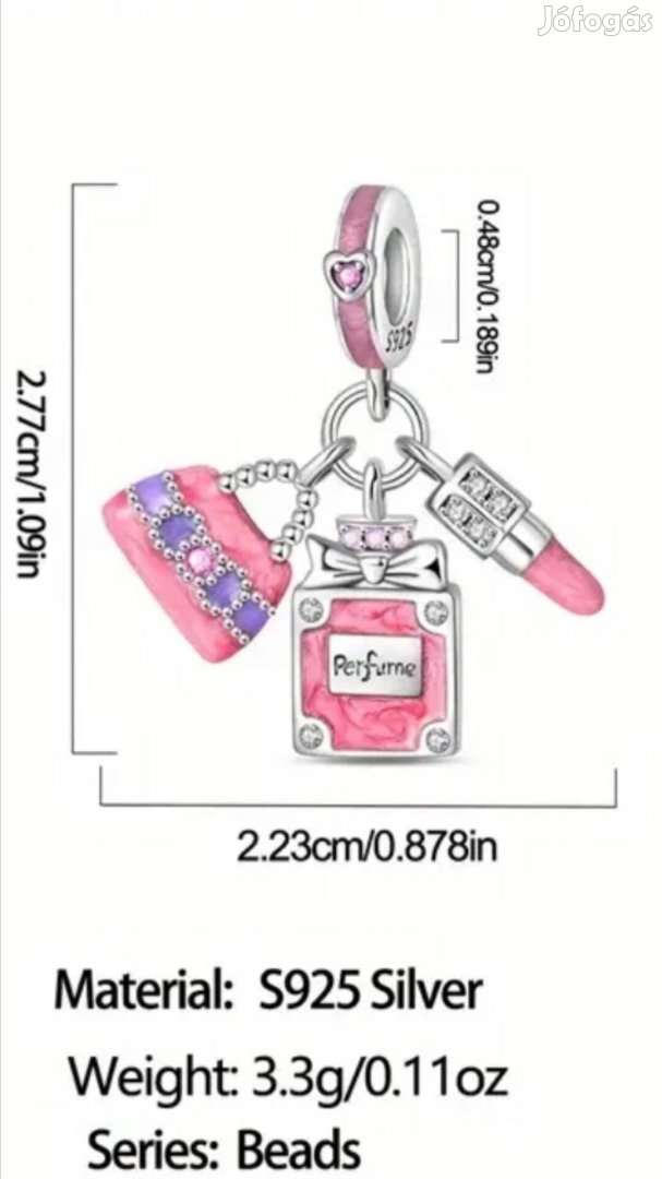 Pandora charm ezüst charm