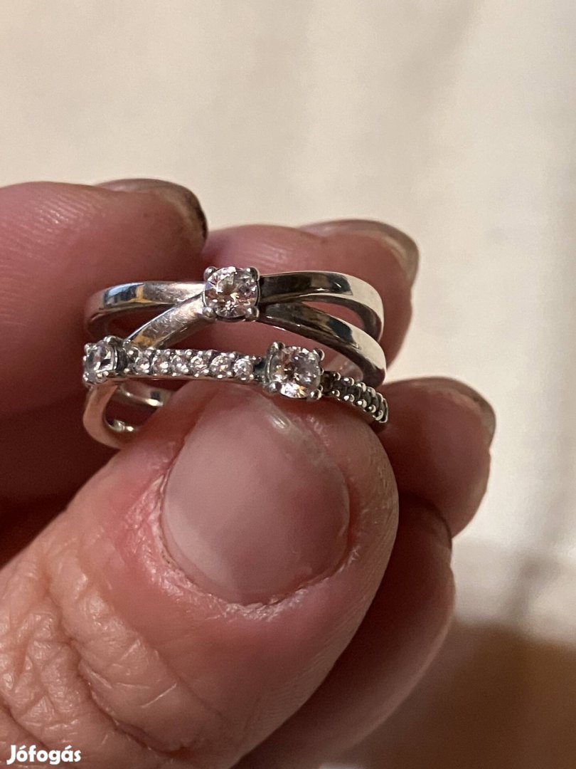 Pandora tripla ezüst gyűrű 50-es