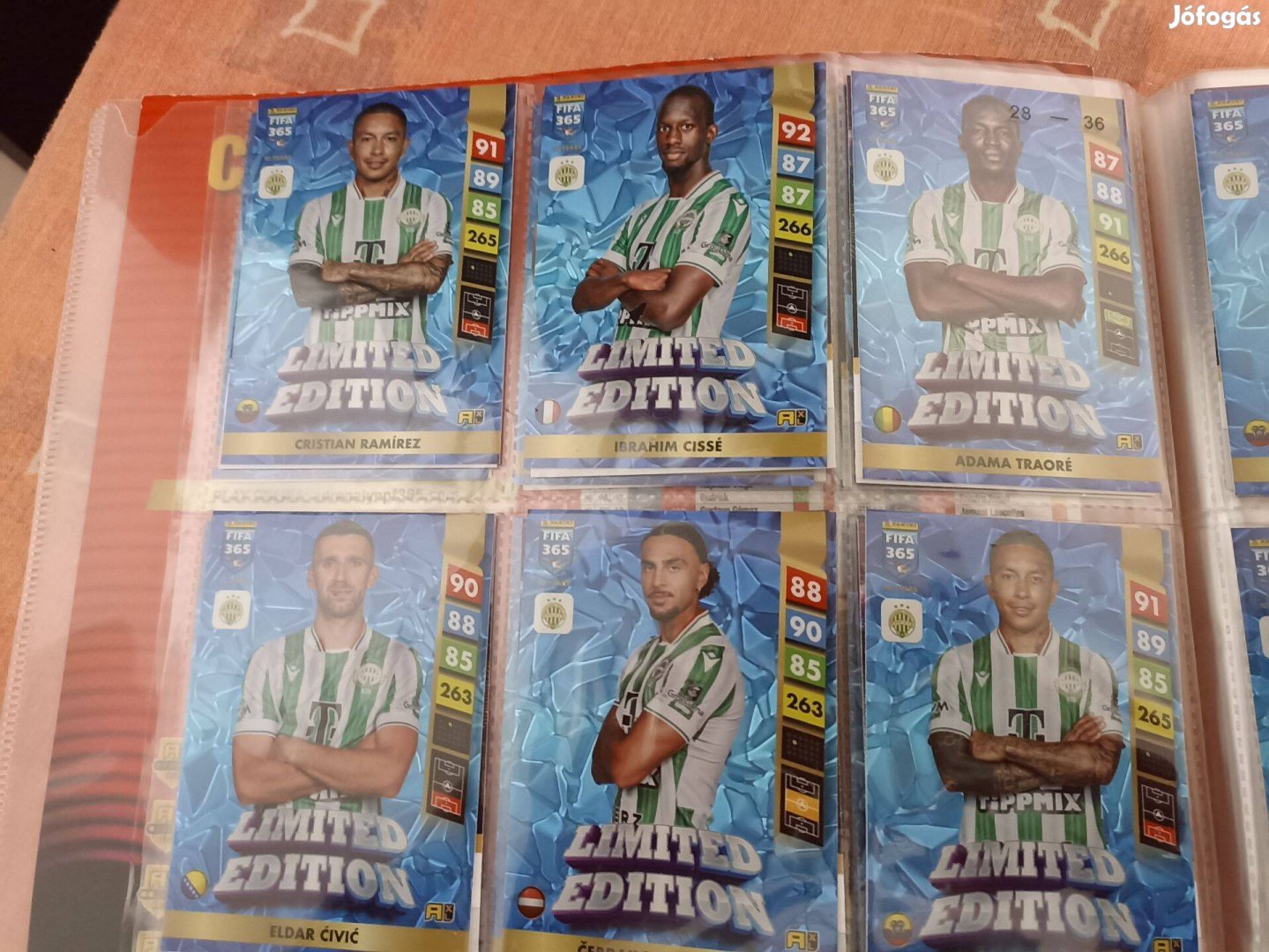 Panini 365 2025 Fradi limitált kártyák