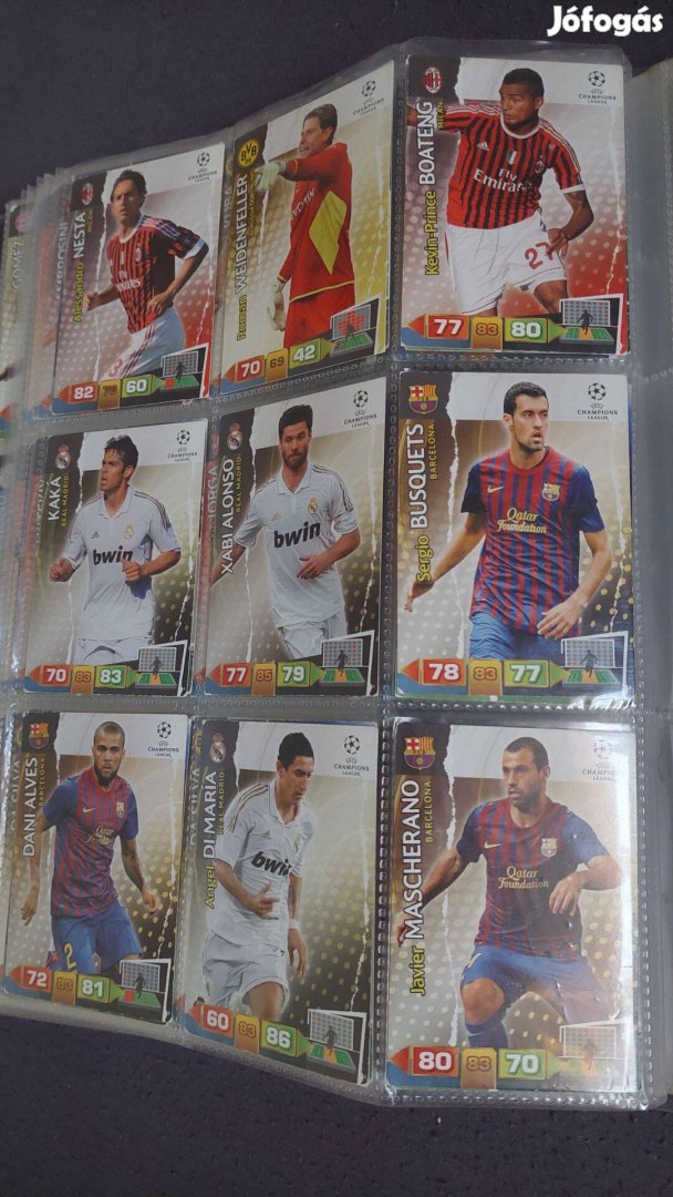 Panini Adrenalyn XL 2011-2012 Champions League kártyák