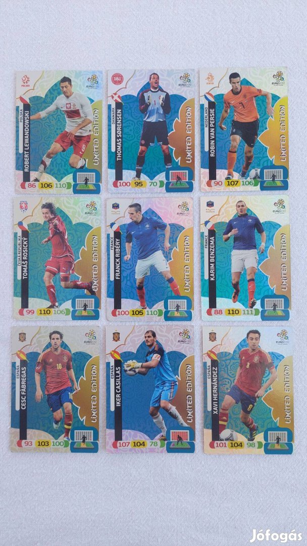 Panini Adrenalyn XL EURO 2012 Limited Edition kártyák