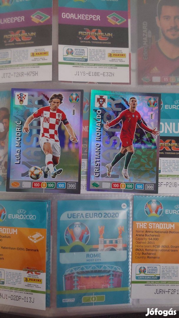 Panini Adrenalyn XL EURO 2020 Ronaldo és Modric Master kártyák