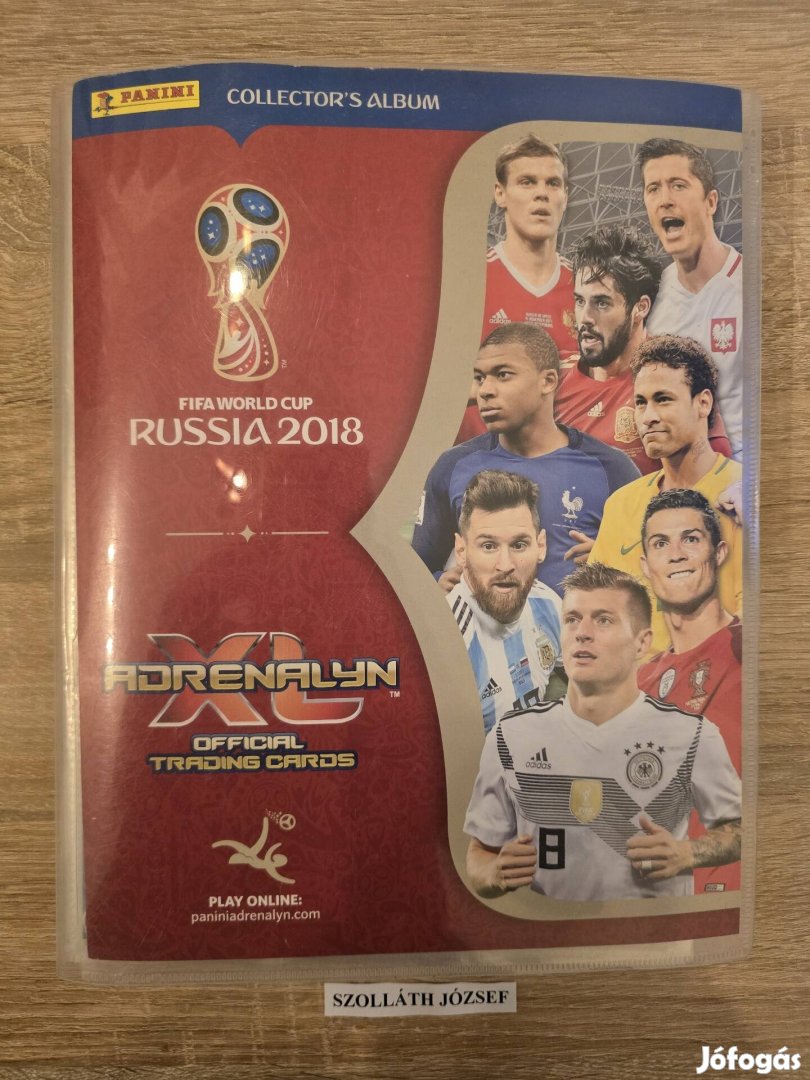 Panini Adrenalyn XL FIFA 2018 Russia focis kártya album