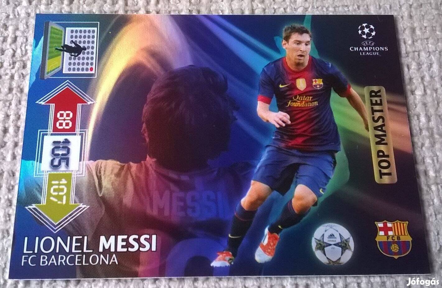 Panini Champions League 2012/13 Messi top master kártya