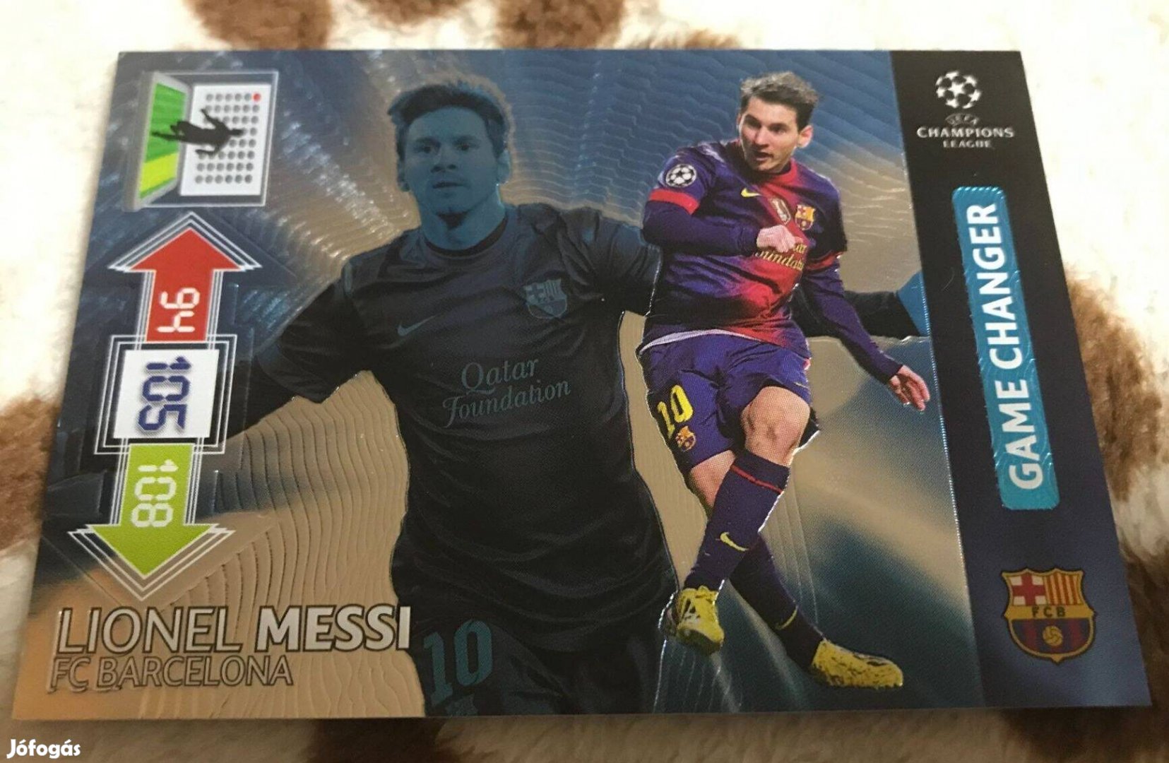 Panini Champions League 2012/13 update Messi game changer kártya
