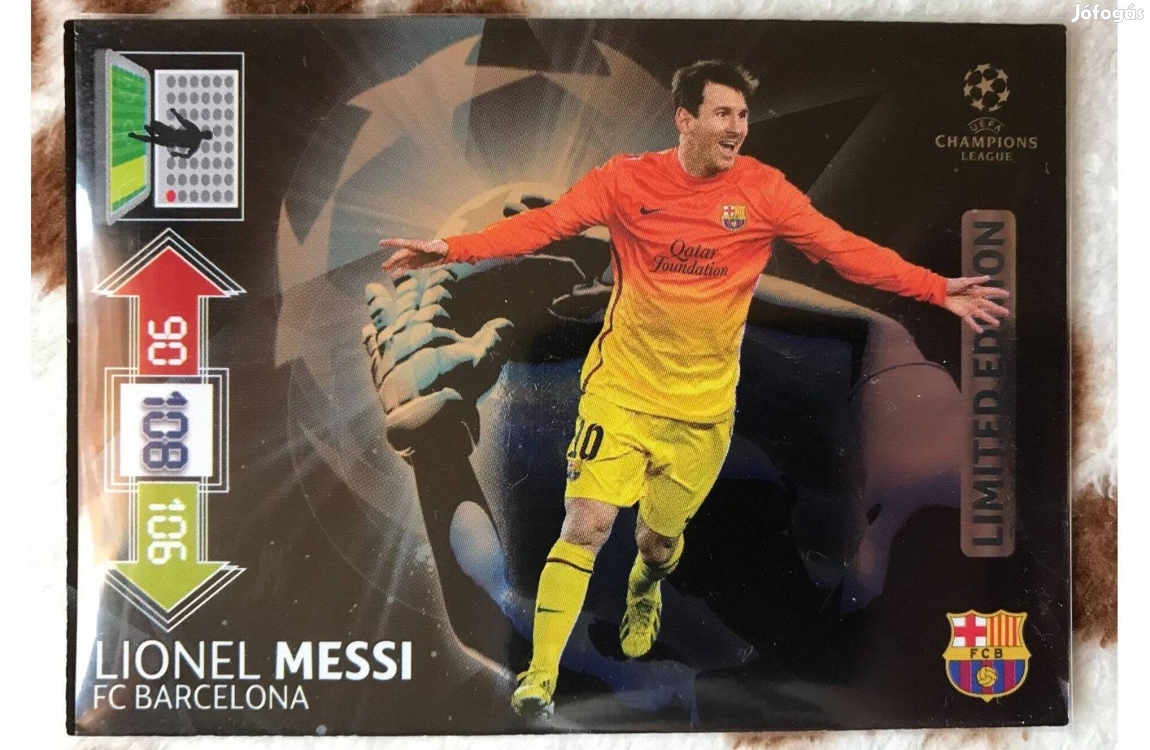 Panini Champions League 2012/13 update Messi limited kártya