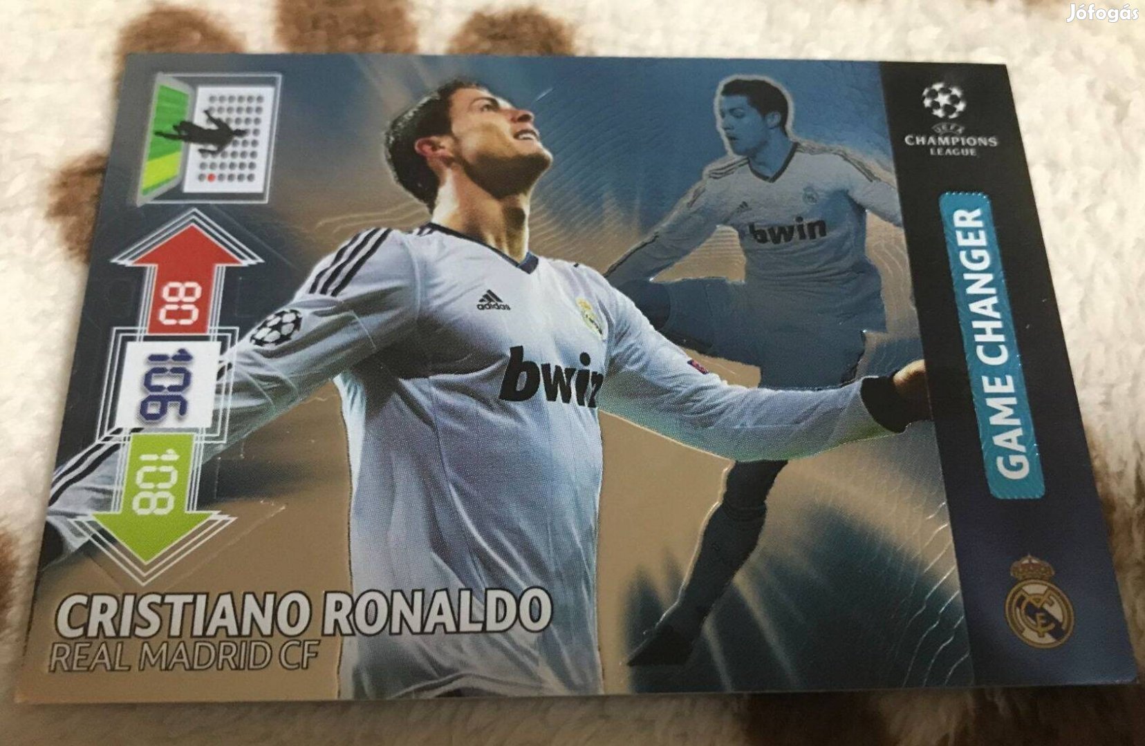 Panini Champions League 2012/13 update Ronaldo game changer kártya