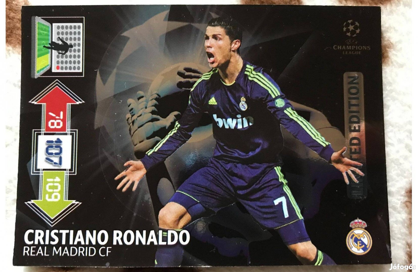 Panini Champions League 2012/13 update Ronaldo limited kártya