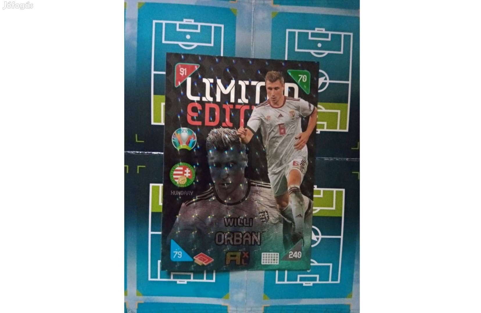 Panini EURO 2020 kick off Orban Willi XXL Limited focis kártya