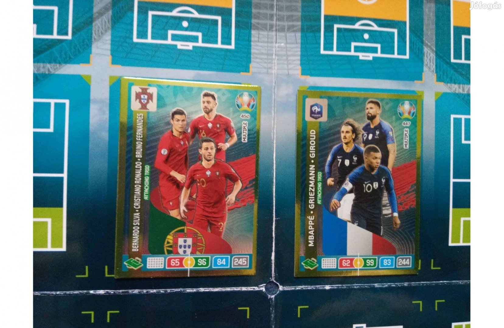 Panini Euro 2020 Adrenalyn Ronaldo és Mbappé Multiple kártya