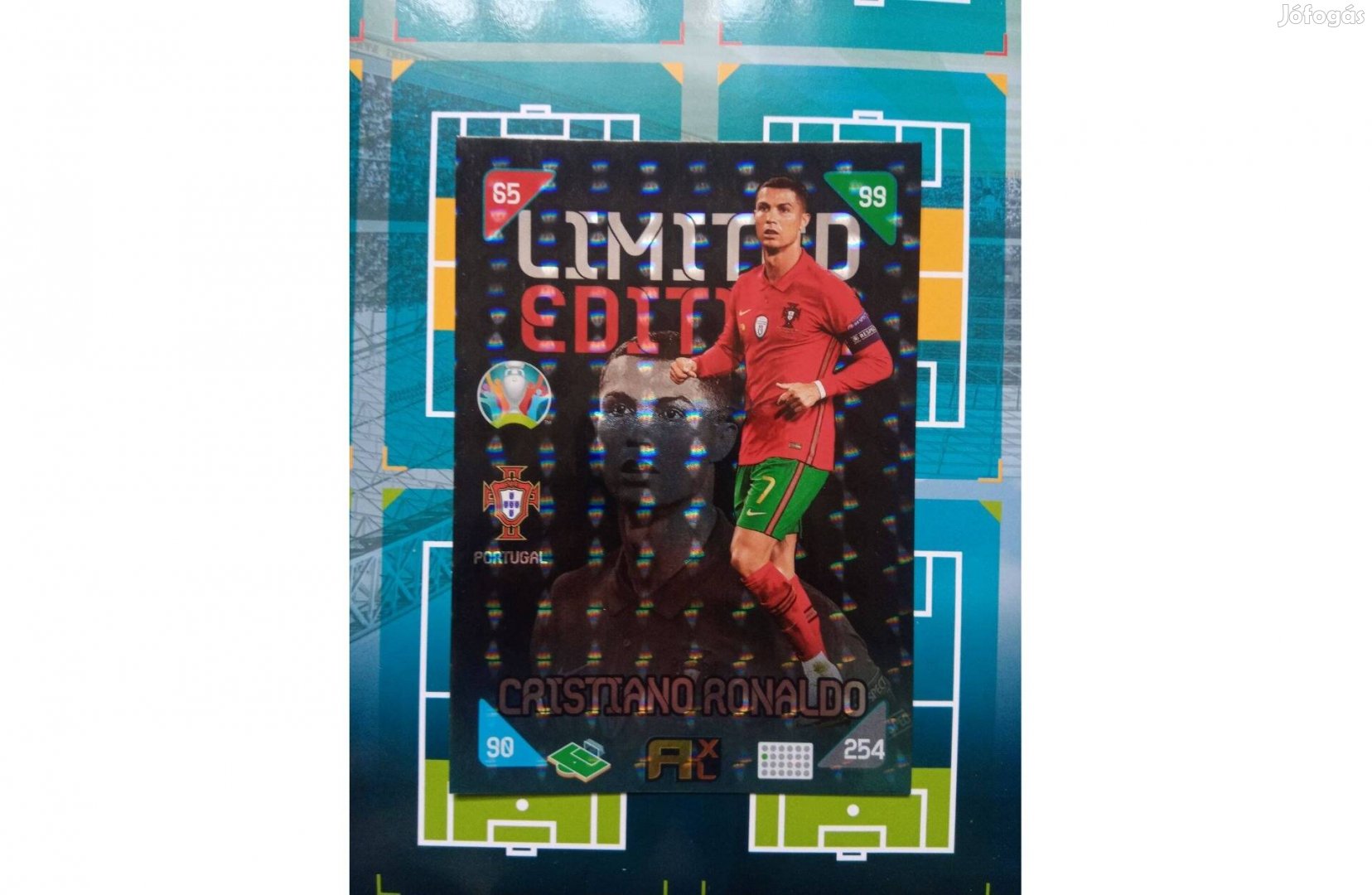 Panini Euro 2021 kick off Cristiano Ronaldo XXL Limited kártya