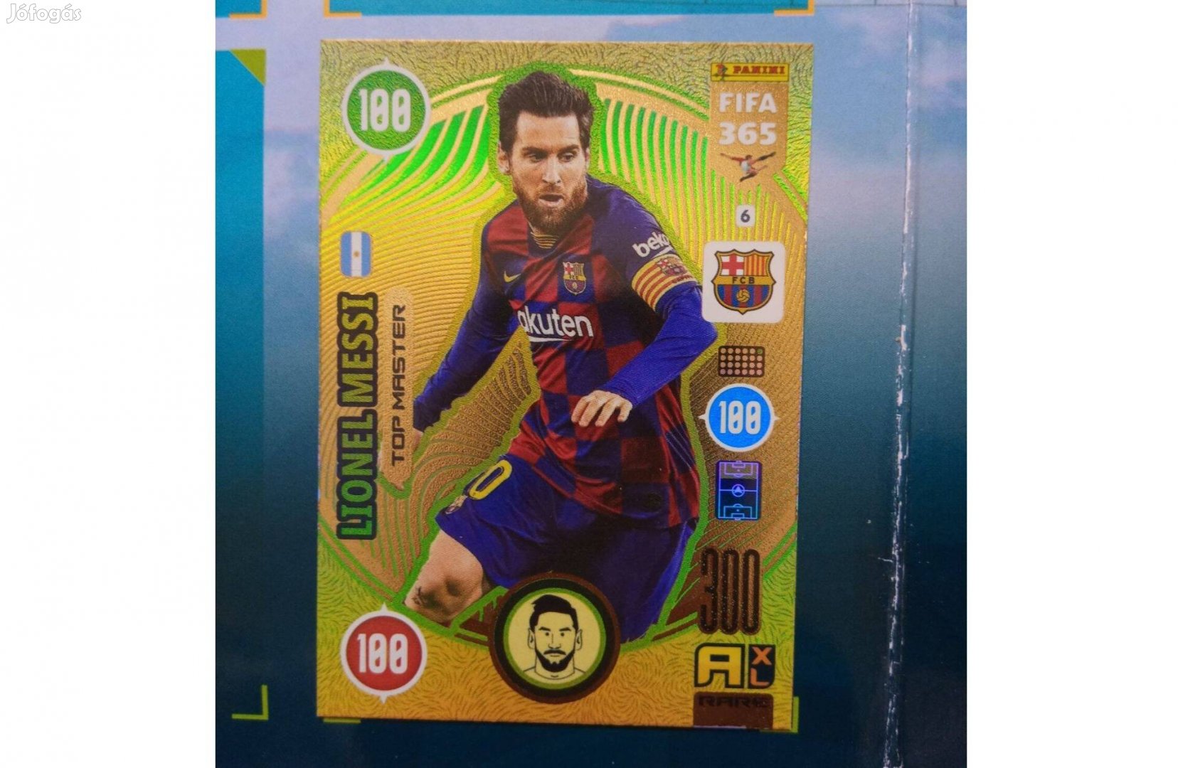 Panini FIFA 365 2021 Adrenalyn Messi Top Master focis kártya